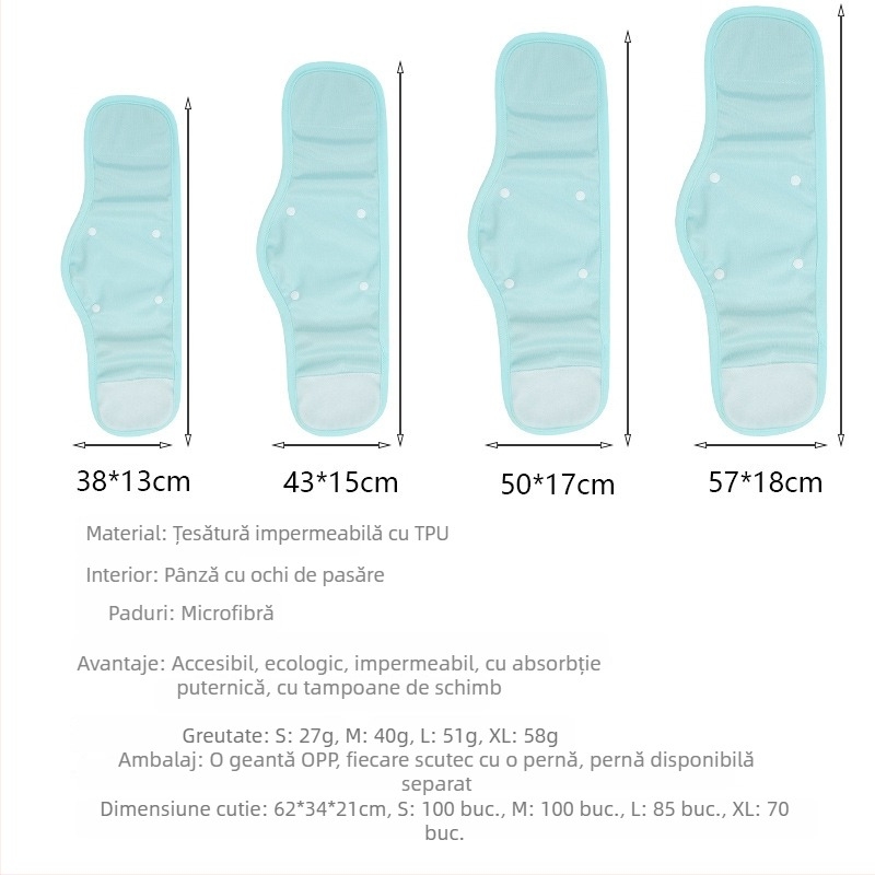 Pantaloni de antrenament pentru animale de companie pentru câini mici, respirabili și etanși la scurgeri, scutece înlocuibile cu design cu clips, pantaloni fiziologici (Material: Poliester; Categorie produs: Pantaloni menstrual; Stil: Lejer; Brand: Bablonr