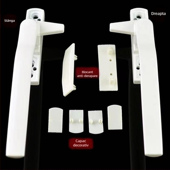Mâner de fereastră din aliaj de aluminiu pentru fereastră din plastic-otel, model LM-C1927, marcă Lonoway, stil modern simplu