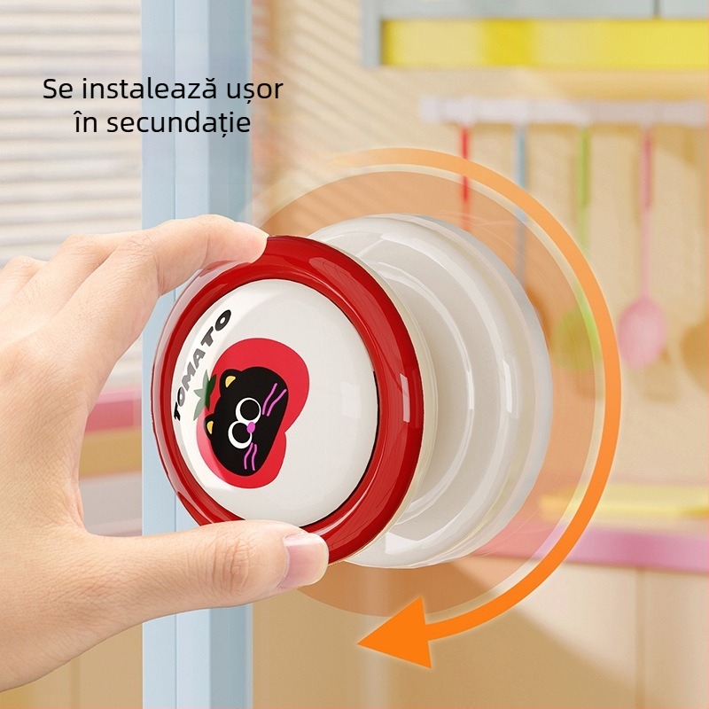 Cookie Mâner de ușă cu ventuză pentru sticlă - împingere-tragere, ABS, injecție, uz casnic