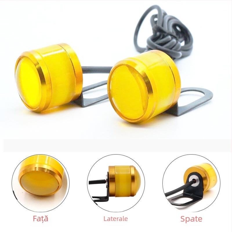 Oglindă retrovizoare pentru motocicletă cu LED Eagle Eye și lumină intermitentă, lampă 5630-3, 12V, 1.5W, sursă de iluminat SMD, 6500K, aluminiu de aviație