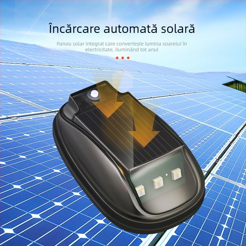 Lumină de avertizare solară pentru acoperiș DRL169, corp ABS, sursă LED, impermeabilă, durată de viață 50.000 ore