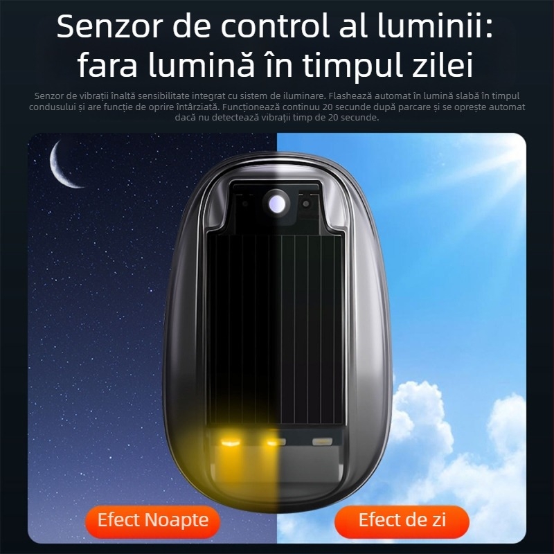 Lumină de avertizare solară pentru acoperiș DRL169, corp ABS, sursă LED, impermeabilă, durată de viață 50.000 ore