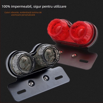 Lumină LED spate pentru motocicletă MOTOR071, 12V, sursă LED, durată de viață 50000h, compatibil universal