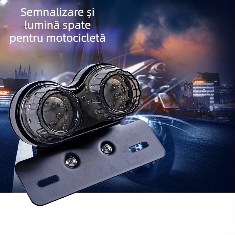 Lumină LED spate pentru motocicletă MOTOR071, 12V, sursă LED, durată de viață 50000h, compatibil universal