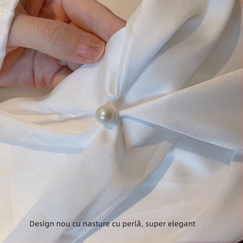 CHUXINSTILL Manșetă pentru braț, protecție solară, cu nasture din perlă, stil Lady/Sweet/Princess, vară 2023