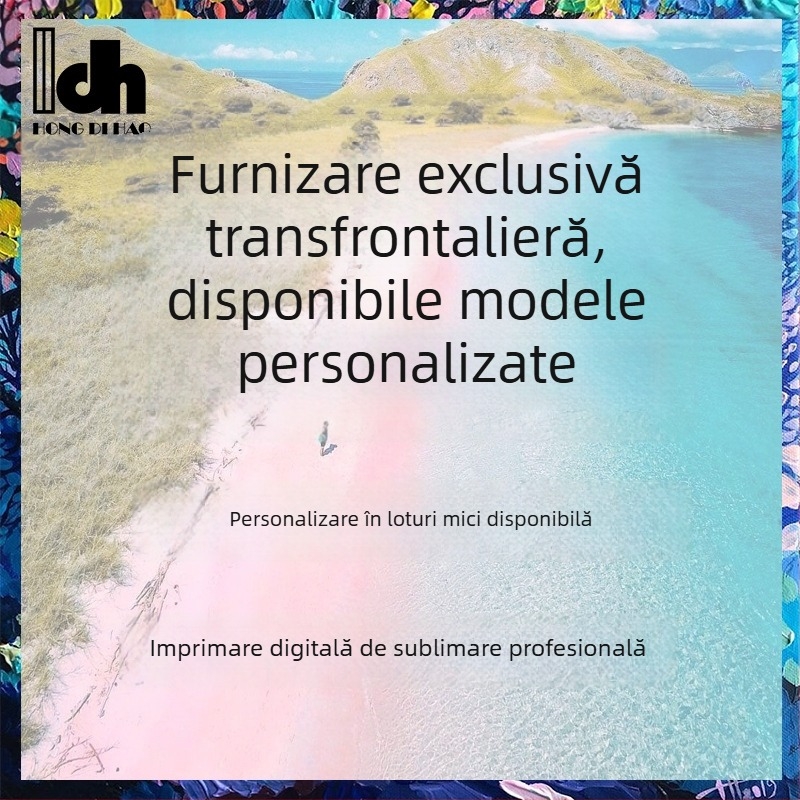 Pantaloni de plajă pentru bărbați – șorturi de vară cu imprimeu, 100% poliester, amestec din fibre chimice