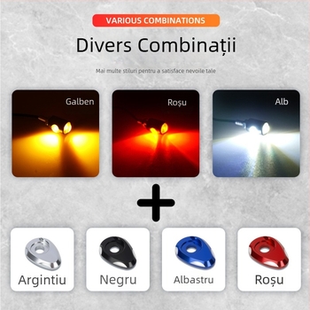 Bandă LED pentru semnalizatoare de motocicletă cu placă de aluminiu și lumină COB Eagle-Eye dublă (Model drl134+mp057, 12V, durată de viață 50.000 h)