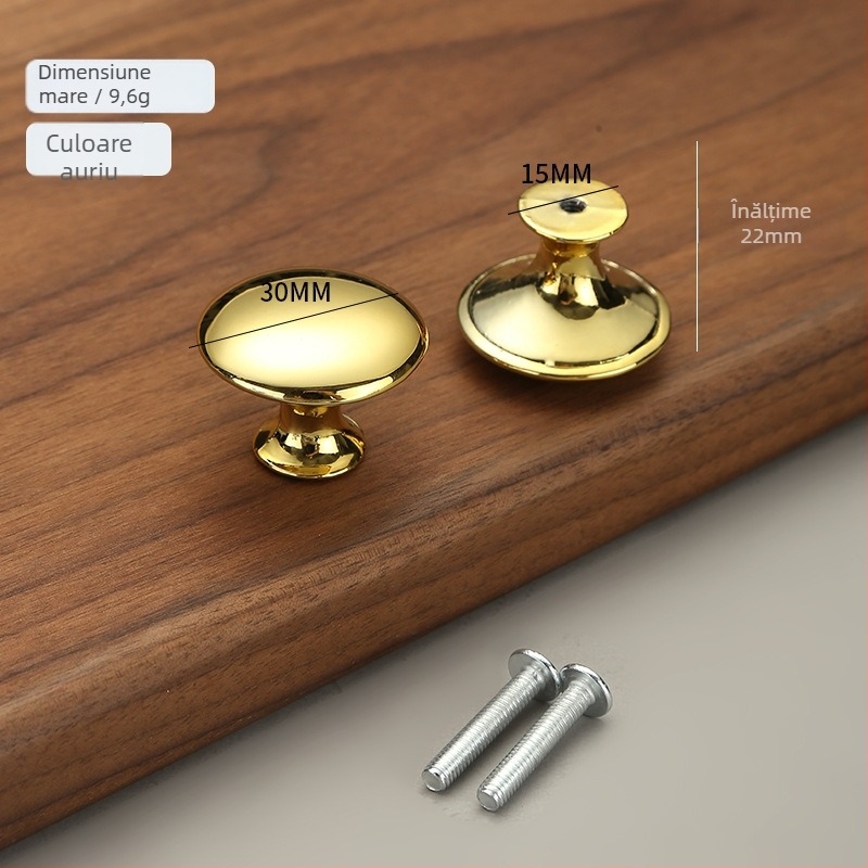 Mâner tip ciupercă cu o singură gaură pentru sertare și dulapuri | Tip T | oțel inoxidabil | formă circulară | turnare de precizie | stil modern minimalist