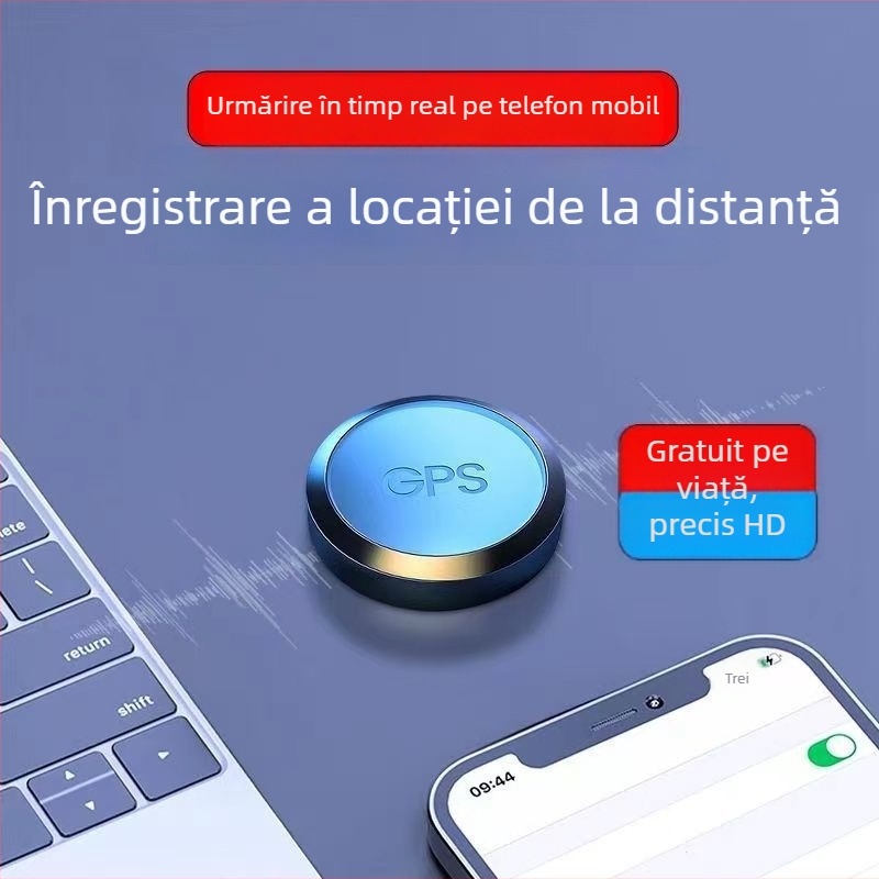 Dispozitiv de urmărire auto fără fir cu alarmă antifurt și înregistrare audio la distanță