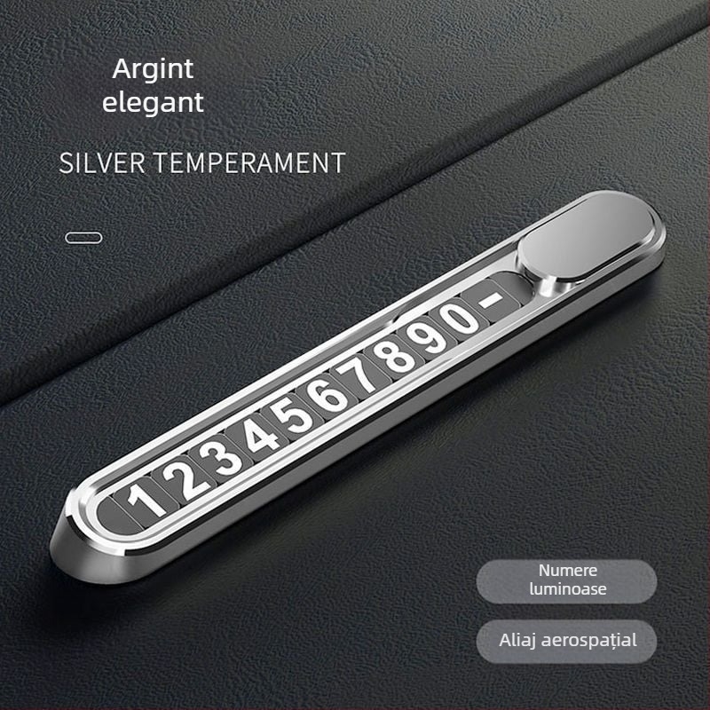 Ornament placă de înmatriculare temporară pentru parcare cu număr de telefon – metal, stil antic; Brand Ancient style; Material metal; Afișare logo: Disponibil; Tip: Alt