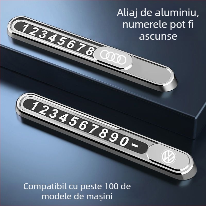 Ornament placă de înmatriculare temporară pentru parcare cu număr de telefon – metal, stil antic; Brand Ancient style; Material metal; Afișare logo: Disponibil; Tip: Alt