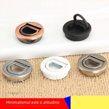 Mâner ascuns pentru dulap și sertar, formă rotundă tatami, Sowegu 6880, stil modern minimalist, aliaj Catalpa