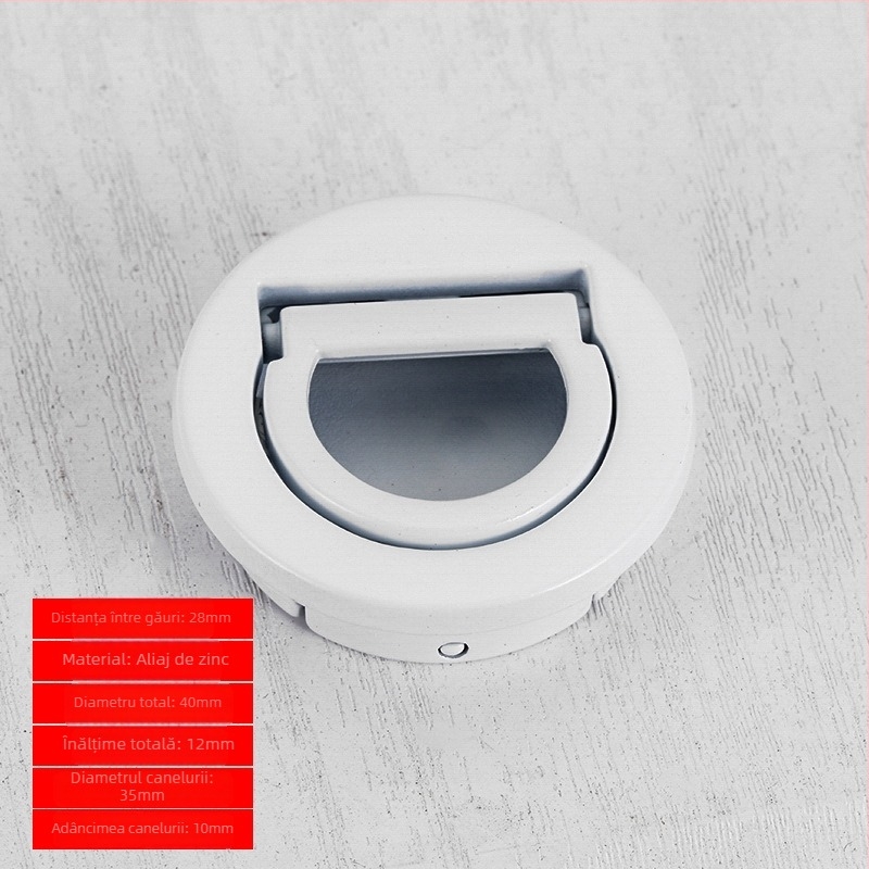 Mâner ascuns pentru dulap și sertar, formă rotundă tatami, Sowegu 6880, stil modern minimalist, aliaj Catalpa