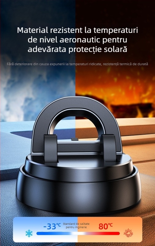 Suport universal pentru telefon auto cu ventuză, rotire la 360° pe planșa de bord, rezistent la șocuri