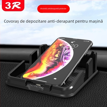Covoraș antiderapant pentru mașină, pentru bord și consola centrală; design multifuncțional cu spațiu de depozitare pentru telefon; material PVC; procesare personalizată; brand Runnan