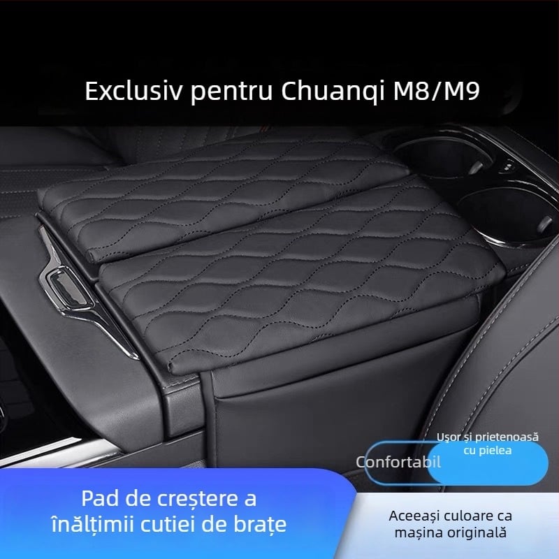 Pad cotier central pentru Trumpchi M8/M9 – Piele, Brand Special, Personalizabil, Suport central de creștere