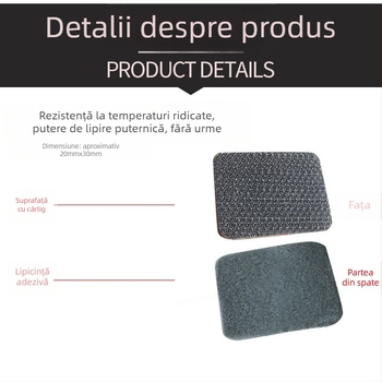 Ornament auto cu Velcro pentru bord, covoraș anti-derapare, Velcro dublu, blocare a luminii