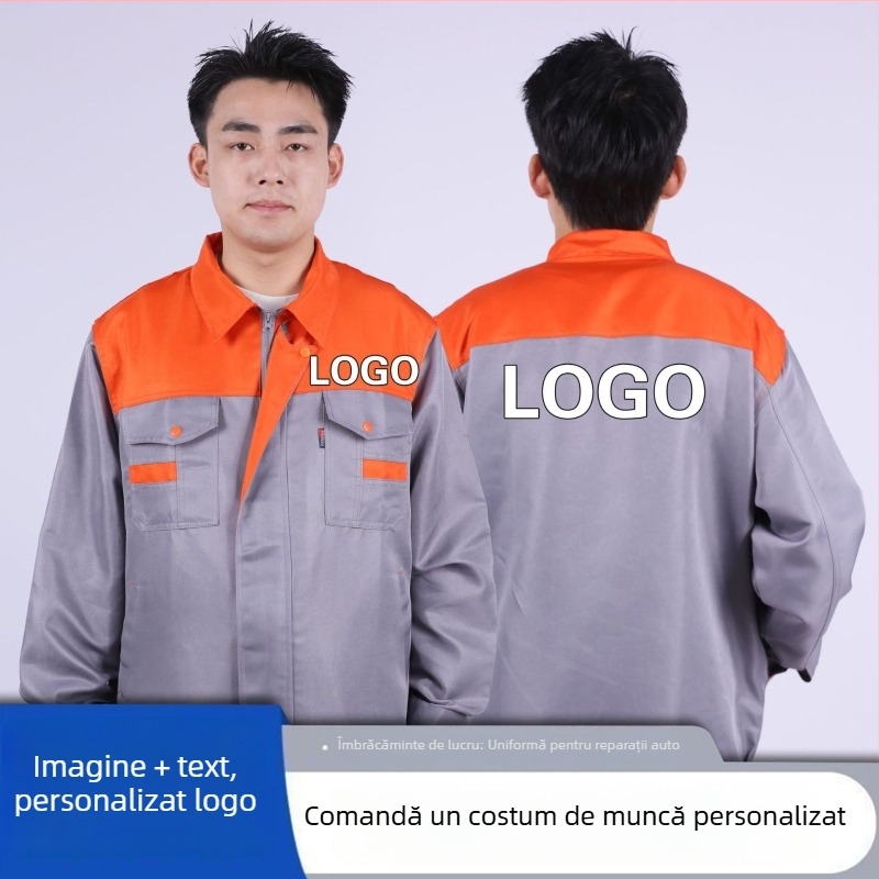 Costum de protecție pentru muncă pentru toate sezoanele – îmbrăcăminte pentru reparații auto, rezistent la uzură și murdărie, rezistent la arsuri, respirabil, uscare rapidă, 100% poliester
