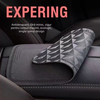 Covoraș pentru cotieră auto, husă din piele suede de calitate auto, pentru toate sezoanele, compatibilitate generală