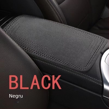Covoraș pentru cotieră auto, husă din piele suede de calitate auto, pentru toate sezoanele, compatibilitate generală