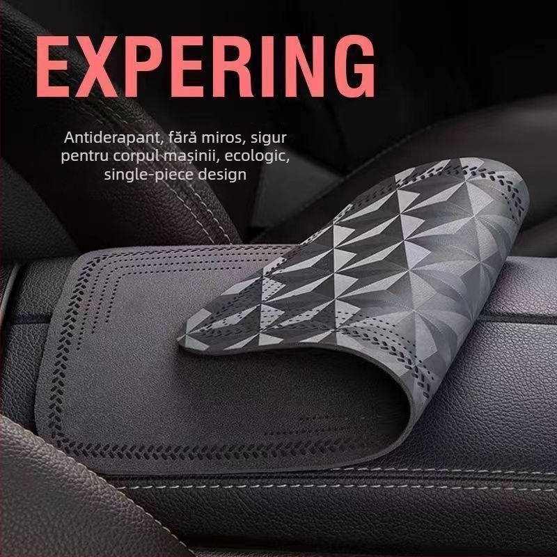 Covoraș pentru cotieră auto, husă din piele suede de calitate auto, pentru toate sezoanele, compatibilitate generală