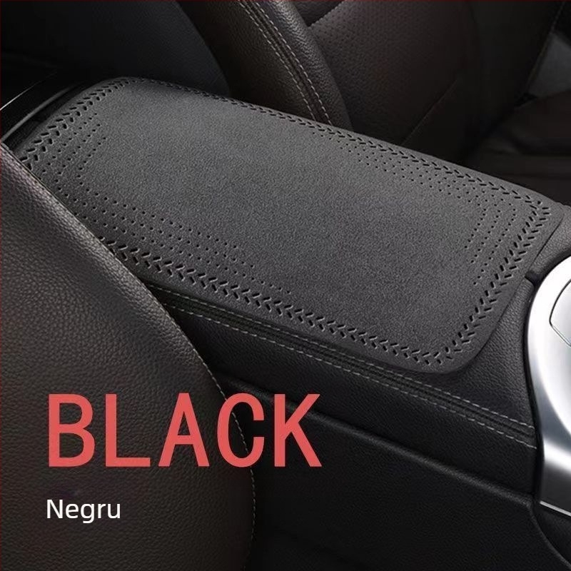 Covoraș pentru cotieră auto, husă din piele suede de calitate auto, pentru toate sezoanele, compatibilitate generală