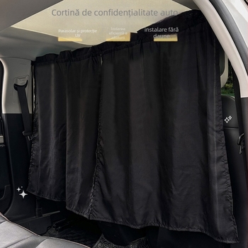 Draperie de separare pentru mașină cu mecanism de tragere-împingere, țesătură, montaj cu clipsuri, stil simplu, compatibilitate generală