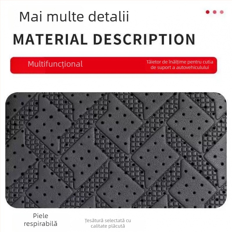 Padă din piele pentru suportul universal de cot al mașinii, cu suport pentru pahare și buzunar de depozitare, înălțire a sprijinului cotului, model 03, greutate 350 g, cod articol R2502