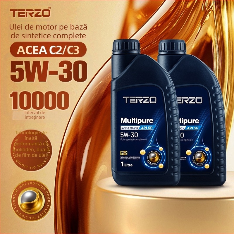 Ulei de motor Tazer Duo Pure 5W-30, sintetic complet, API SP, C3, pentru motor pe benzină