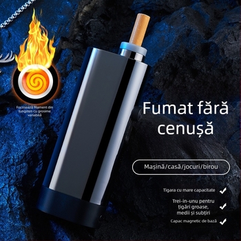 Scrumieră metalică portabilă pentru mașină cu aprindere și încărcare — Valley people, origine Zhejiang, stil simplu, lux accesibil