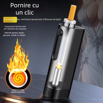 Scrumieră metalică portabilă pentru mașină cu aprindere și încărcare — Valley people, origine Zhejiang, stil simplu, lux accesibil