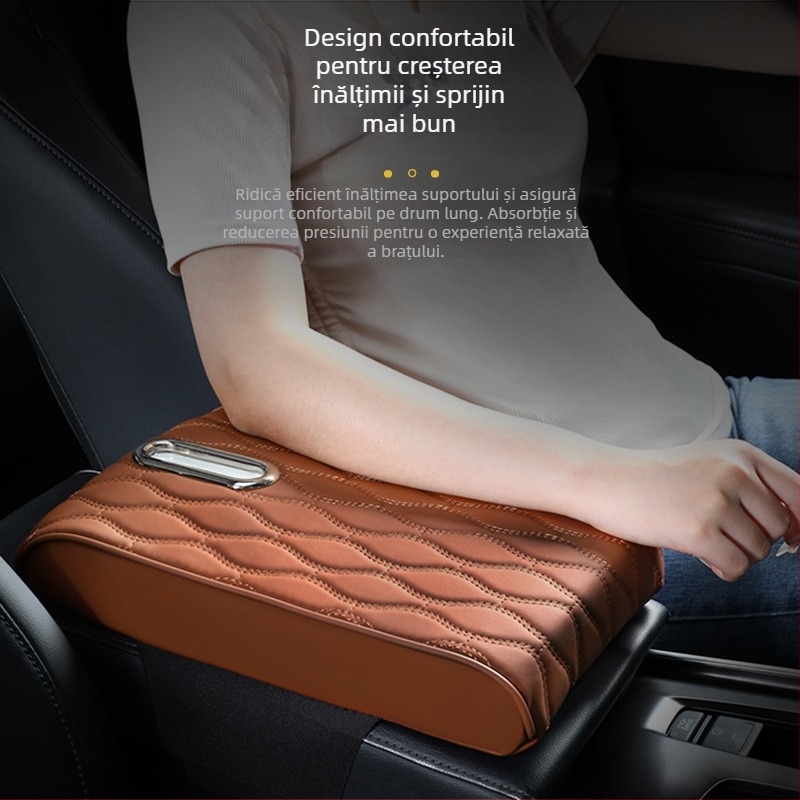 Pad de cotieră auto din piele cu suport pentru șervețele – universal, personalizare la cerere, etichetă privată licențiată