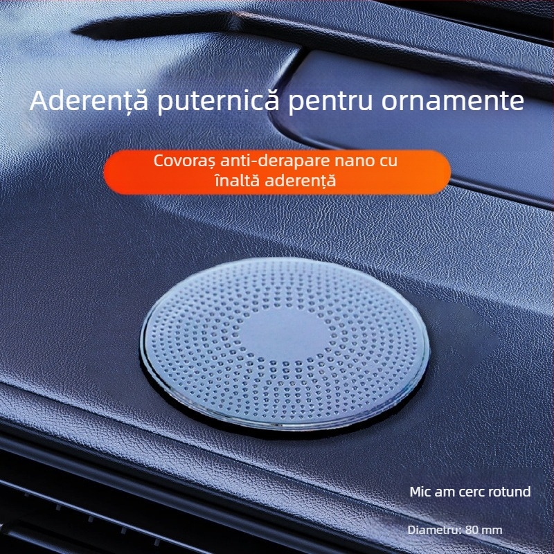 Pad anti-alunecare auto pentru consola centrală — material PU, suport pentru telefon, bandă adezivă, rezistent la temperaturi înalte