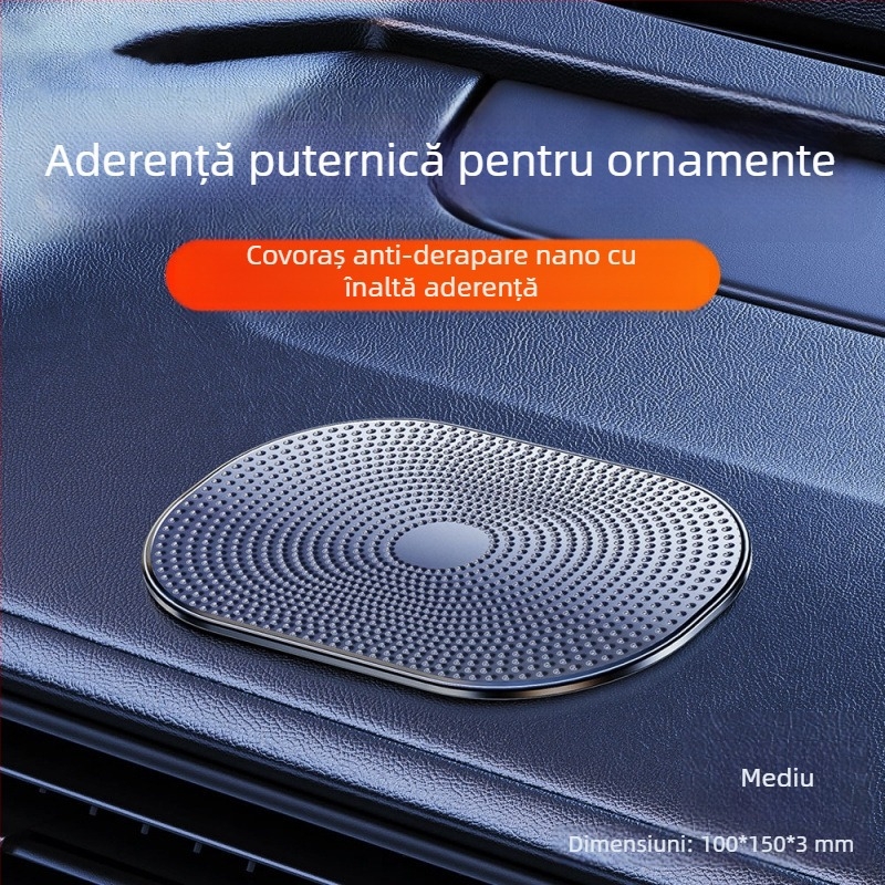 Pad anti-alunecare auto pentru consola centrală — material PU, suport pentru telefon, bandă adezivă, rezistent la temperaturi înalte
