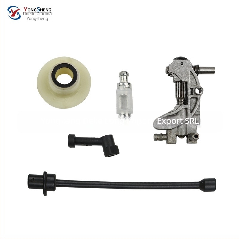 Set de accesorii pentru drujbă: pompă de ulei, conductă de ulei turbina, conductă de carburant — 7 piese, model 450052005800