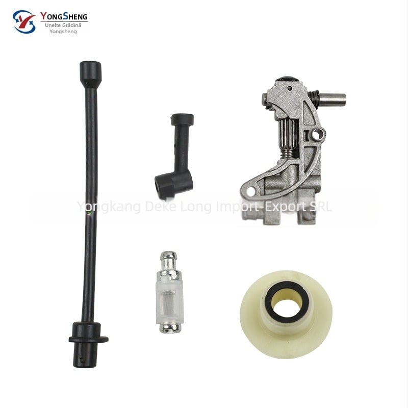 Set de accesorii pentru drujbă: pompă de ulei, conductă de ulei turbina, conductă de carburant — 7 piese, model 450052005800