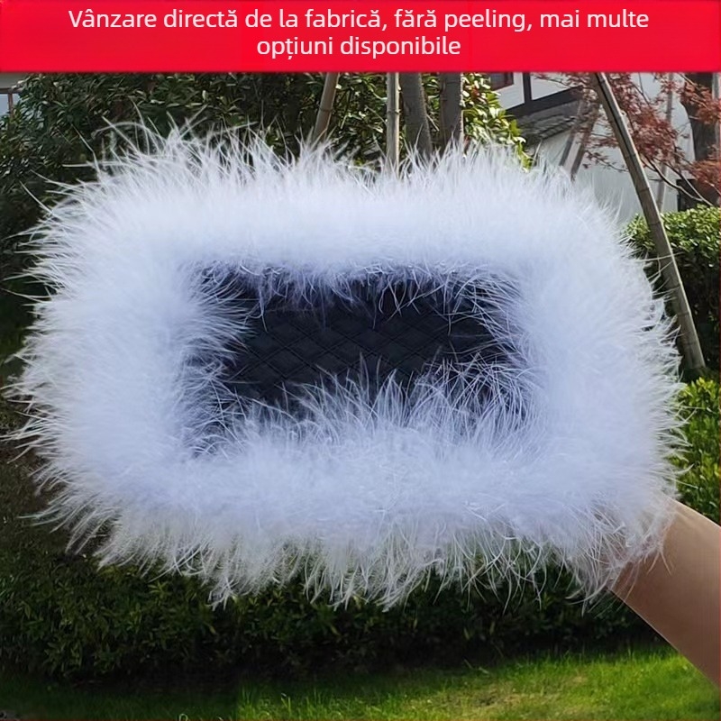 Covoraș anti-alunecare pentru mașină din silicon, design cu pene, Ruijie (Silicon; fără logo imprimat; mărci private autorizate)