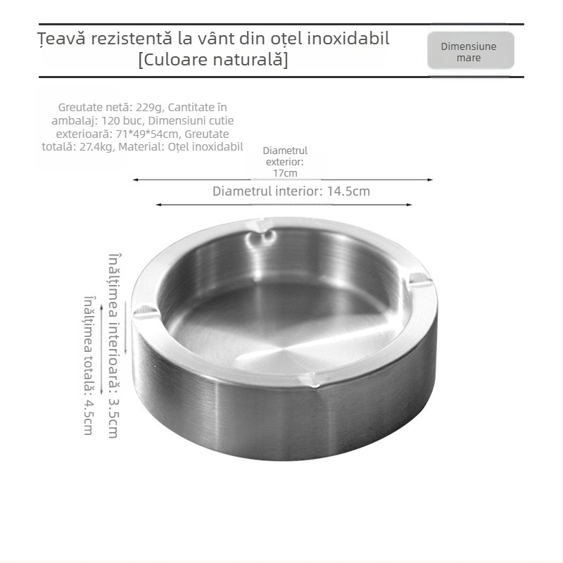Kaiwang scrumieră din oțel inoxidabil – reutilizabilă, design modern minimalist pentru cafenele și baruri