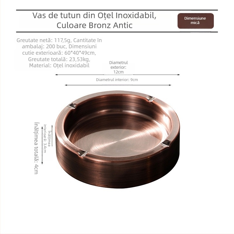 Kaiwang scrumieră din oțel inoxidabil – reutilizabilă, design modern minimalist pentru cafenele și baruri