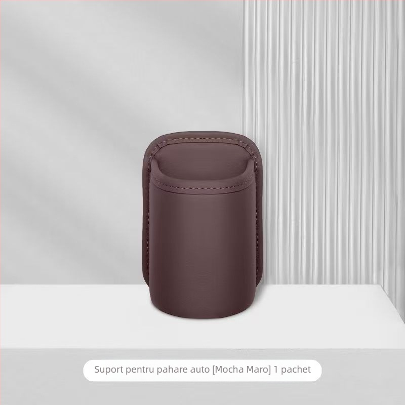 Suport din piele pentru pahare în mașină și spațiu de depozitare pentru spatele scaunului, pentru mânerul ușii — Brand Fadil, Model Storage Box, Articol Cup Holder