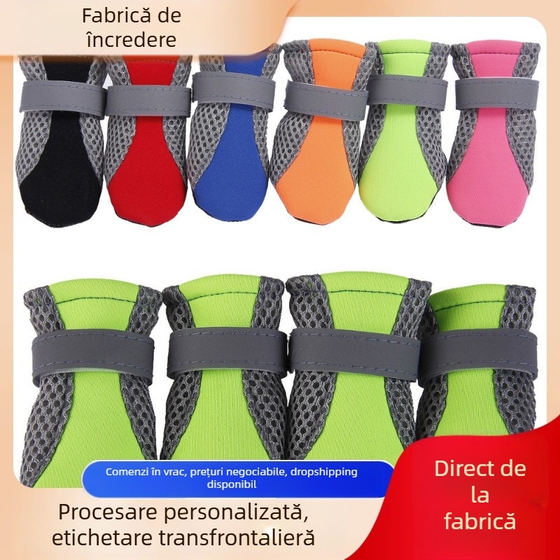 Pantofi pentru câini - Fibră acrilică, Antiderapante, Stil relaxat, Potrivire universală, Pretty Pet