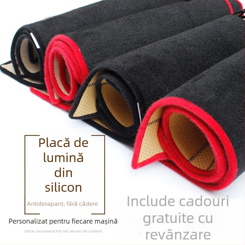 Protecție bord auto — poliester cu flanel antiderapant, personalizabilă, stil auto special, pentru toate anotimpurile, fără logo
