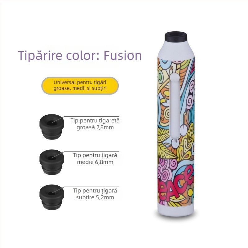 Set de țigări pentru mașină cu stingere la un singur buton, fără cenușă, model XC-YHG13, XCLPF, material: rășină, pentru interiorul mașinii, 60 g