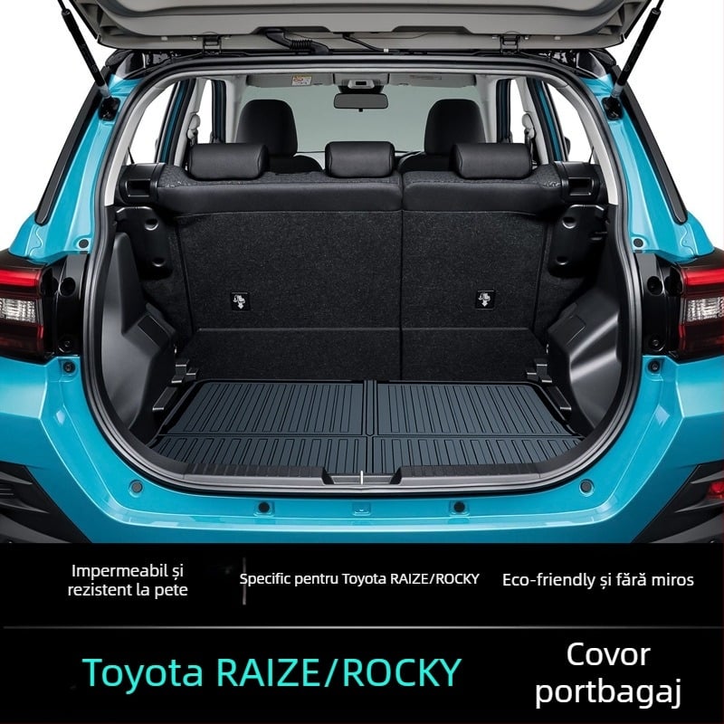 Covoraș portbagaj pentru Toyota RAIZE ROCKY, impermeabil, rezistent la murdărie, ușor de curățat, fără miros