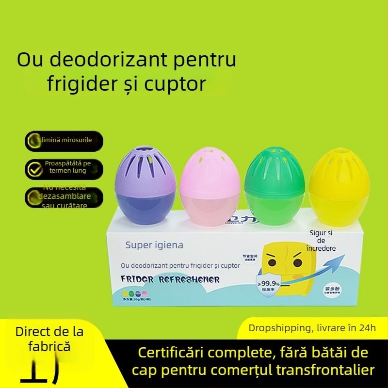 Deodorant pentru frigider, aromă de lămâie, 30 g net, 60 de cutii pe pachet, adsorbție și purificare multifuncțională
