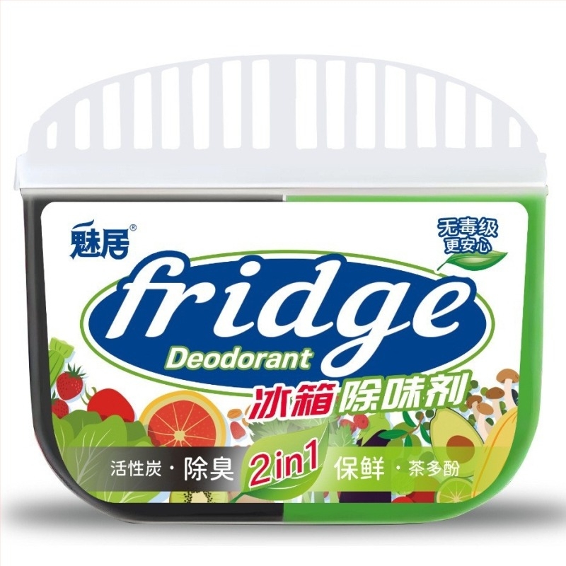 Deodorizant pentru frigider cu cărbune activ și polifenoli de ceai, 120 g, menține prospețimea și elimină mirosurile