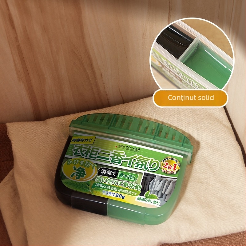 GLOBAL WAREHOUSE cutie de deodorant pentru garderobă cu aromă de ceai verde