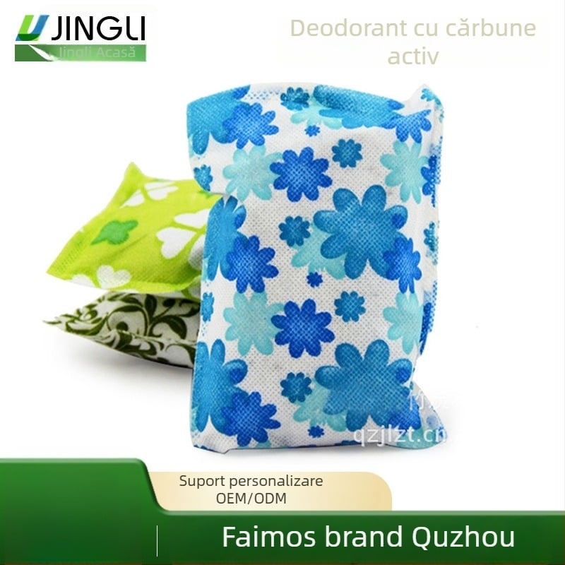 Geantă din Cărbune de Bambus pentru Deodorizare și Dezinfectare, Aromă: Cărbune de Bambus, Greutate: 100 g, Potrivită pentru Mașină