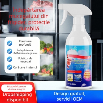 Lian Jie spray mucegai – pentru pereți, frigidere și garnituri ale mașinii de spălat; 500 ml; decontaminare profundă, eliminare mirosuri; curățător multifuncțional