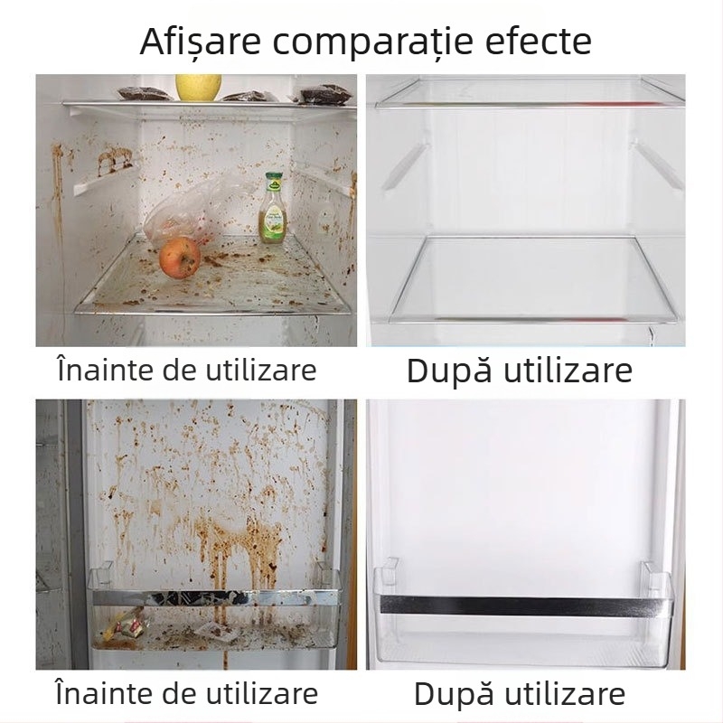 Curățător multifuncțional pentru frigider, cuptor și cuptor cu microunde – decontaminare profundă, îndepărtarea depunerilor de calciu, miros de lămâie, pachet de 24 sticle
